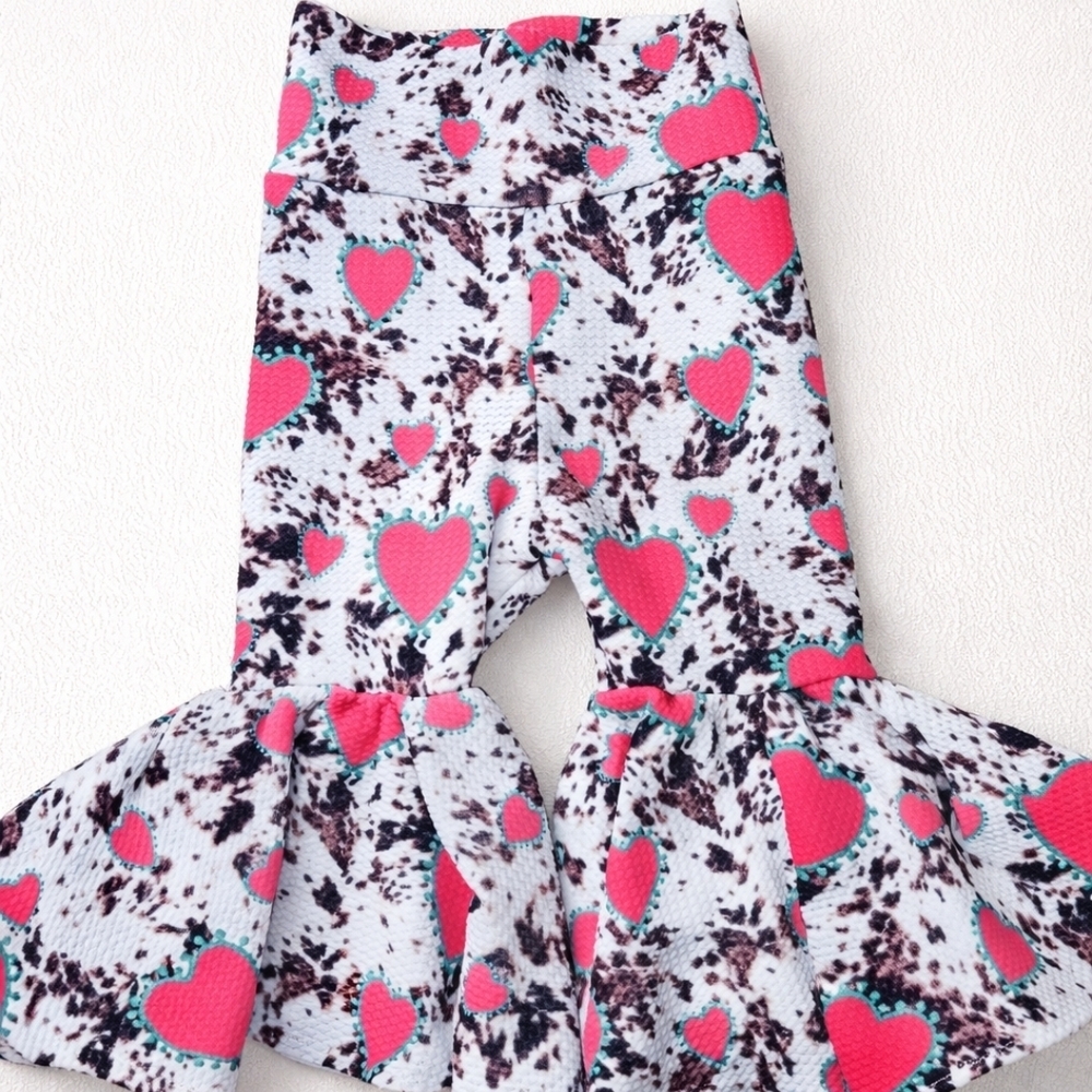 Heart Patterned Baby Flared Bottoms